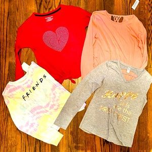 4 Long Sleeve Girls Shirts